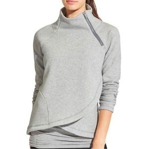 Athleta Cozy Karma Pullover Light Gray Size XS